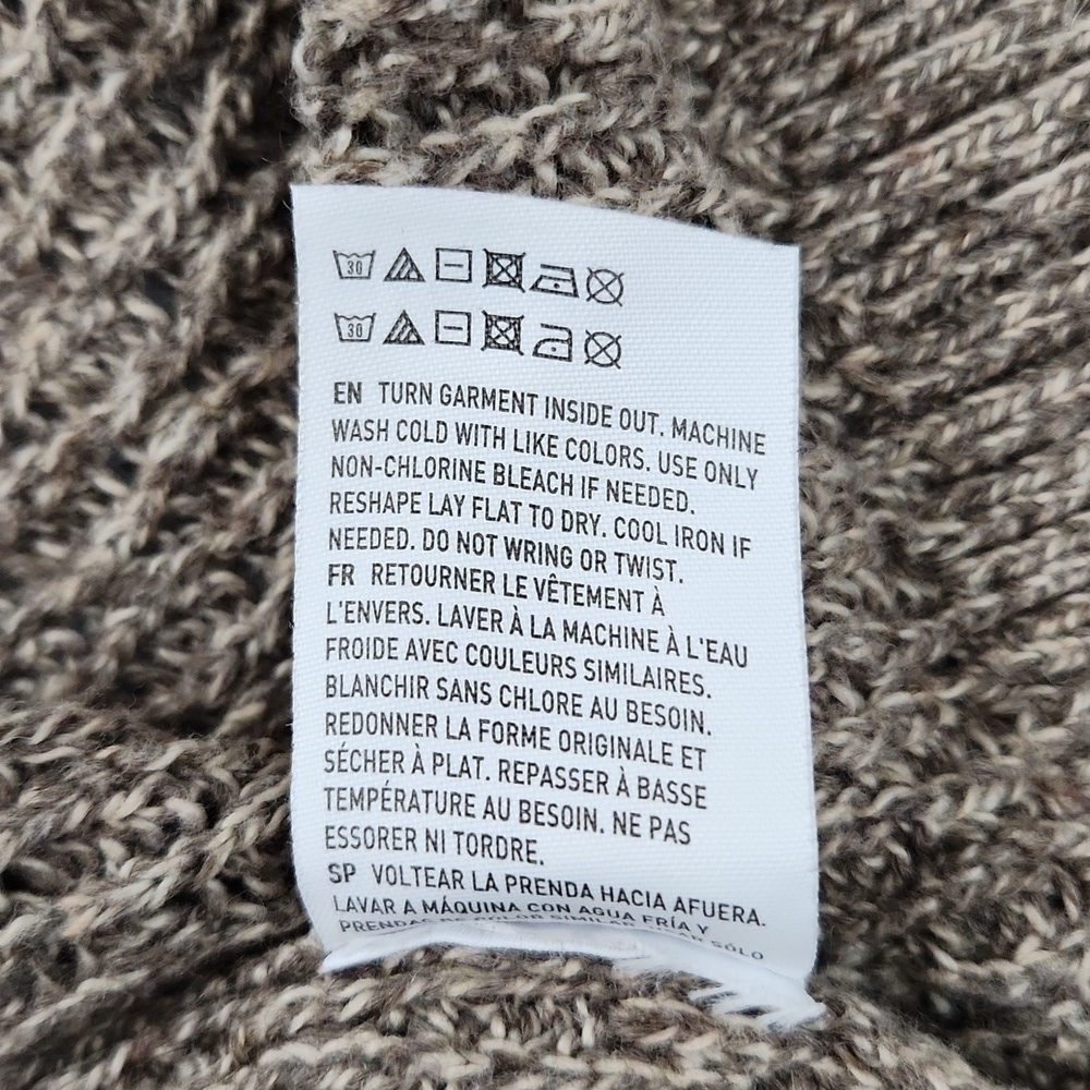 American Eagle XS Marled Knit V-Neck Sweater Beige Long Sleeve Cozy - Picture 11 of 12